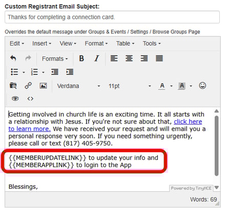 Updateinfoconfirmemail